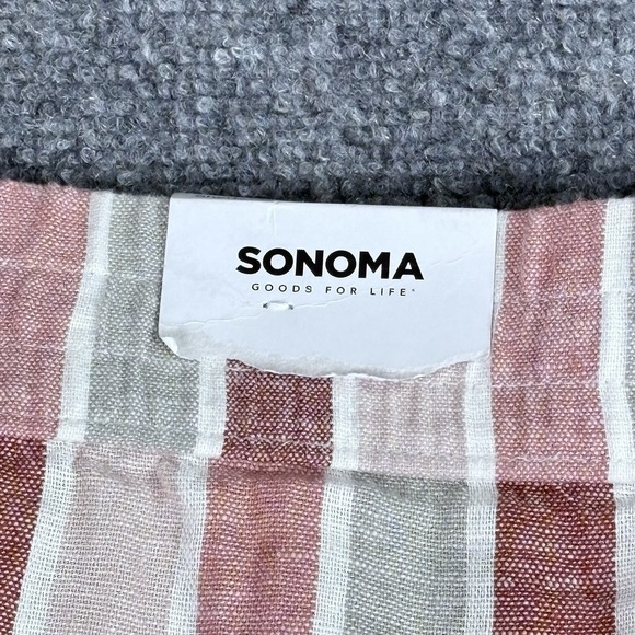 Sonoma Shorts L Linen Blend Striped Boho Coastal Preppy Cottage Summer Beach - Picture 10 of 12